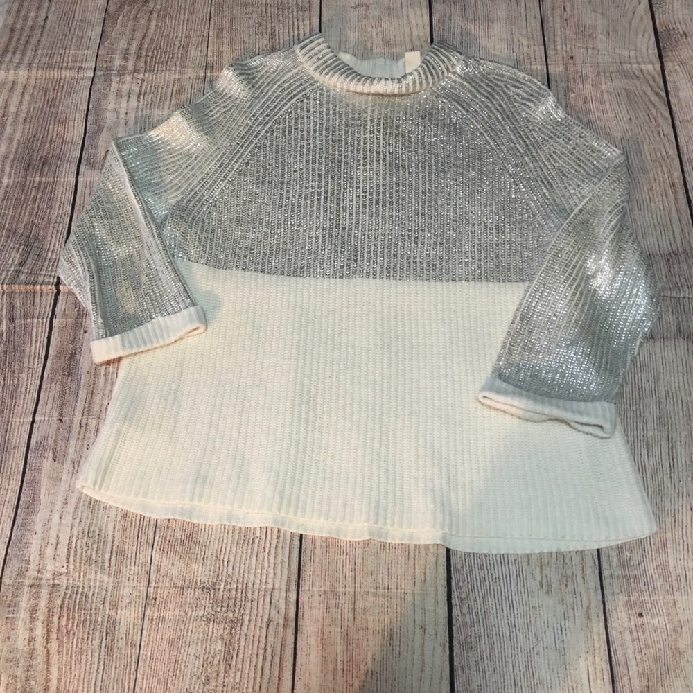 ❤️Chicos gray Silver Long Sleeve Sweater SZ XL 3